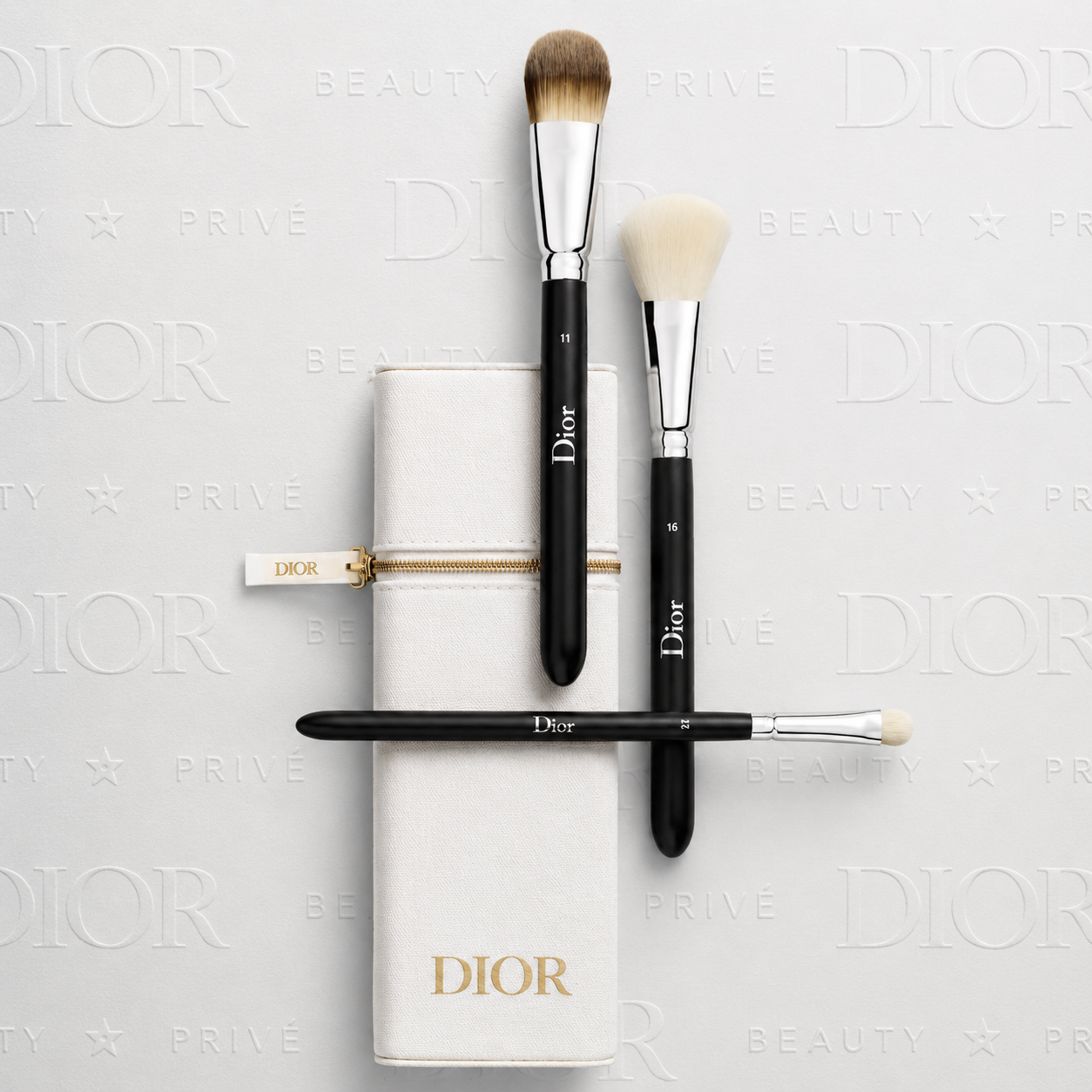 Dior Backstage 3pc Makeup Brush Set + Case Limited Ed Gift Boxed