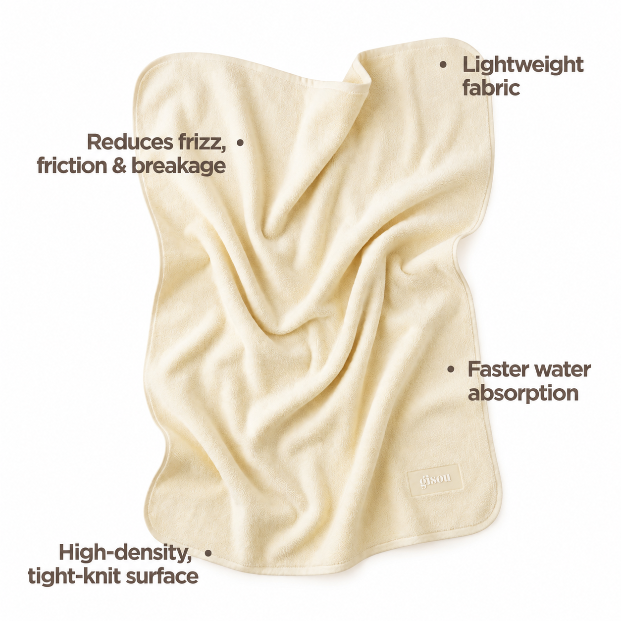 GISOU, HONEY GLOSS MICROFIBER HAIR TOWEL