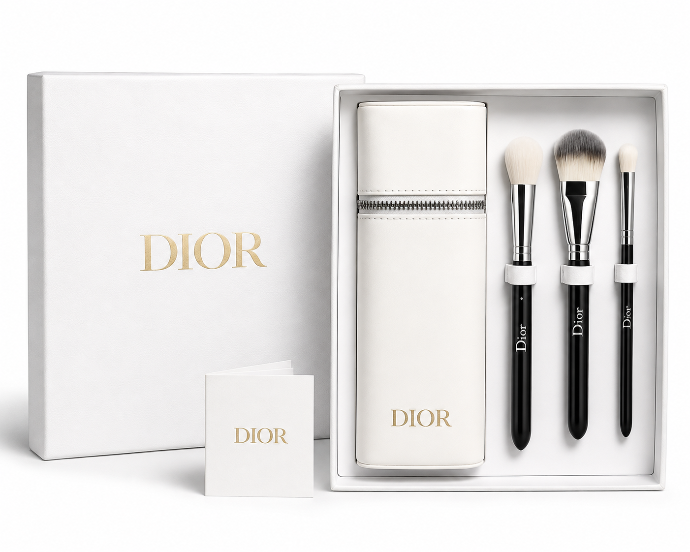 Dior Backstage 3pc Makeup Brush Set + Case Limited Ed Gift Boxed
