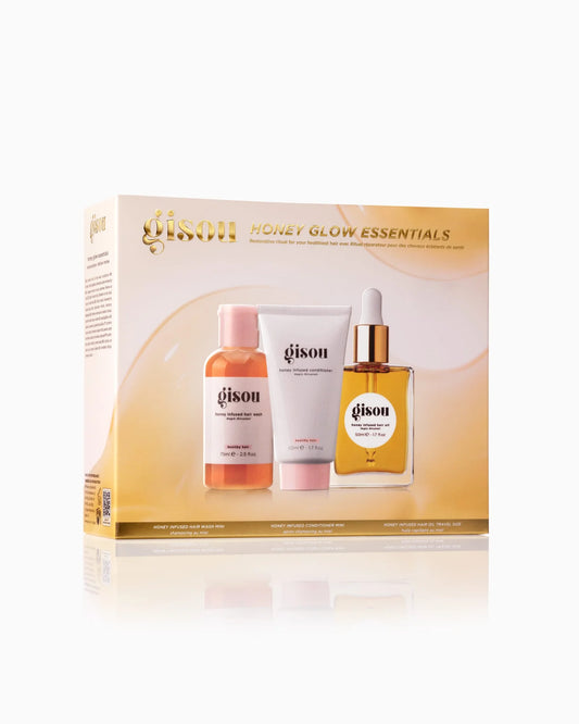 GISOU, NOURISHING HONEY GLOW ESSENTIALS SET HONEY INFUSED