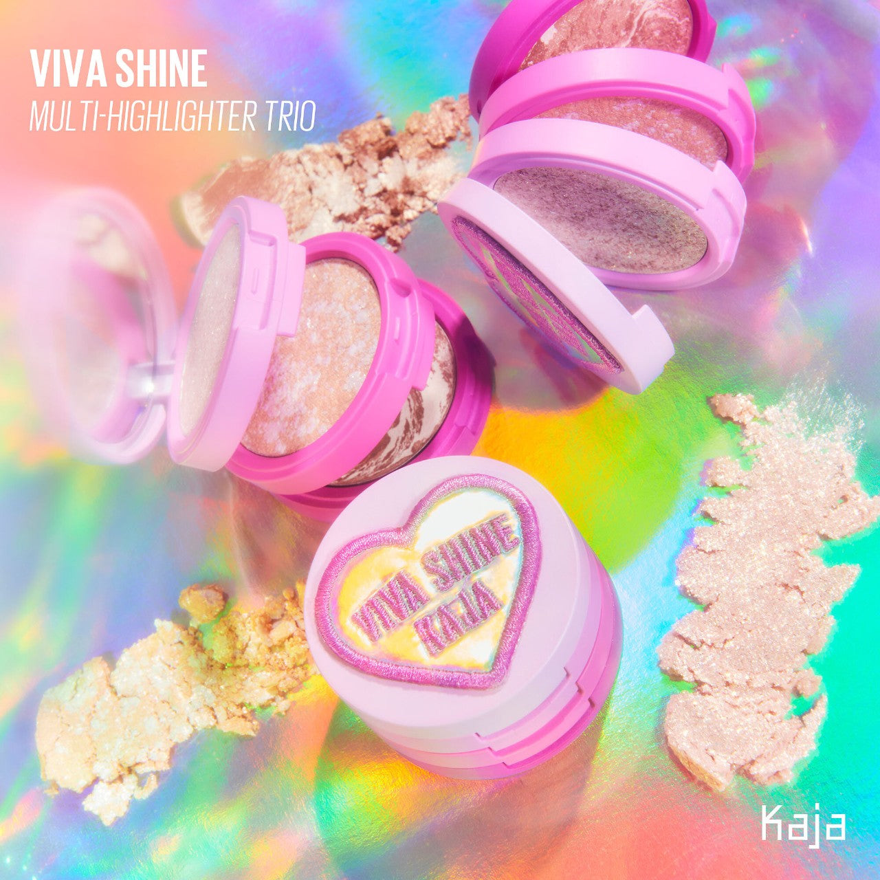 Kaja Viva Shine Bento Highlighter + Eyeshadow Palette