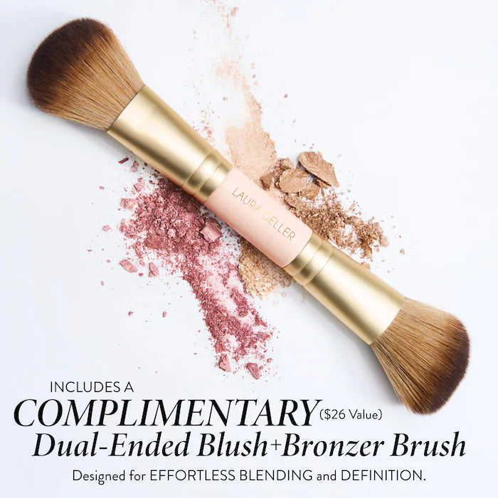 Laura Geller, Geller’s Greatest Lift-n-Glow Face Palette & Dual-Ended Blush + Bronzer Brush