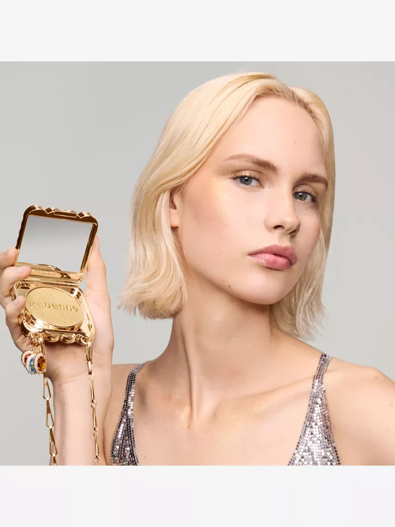 RABANNE Minaudiere 1969 Limited-Edition Metal Make-Up Clutch with Luminizer