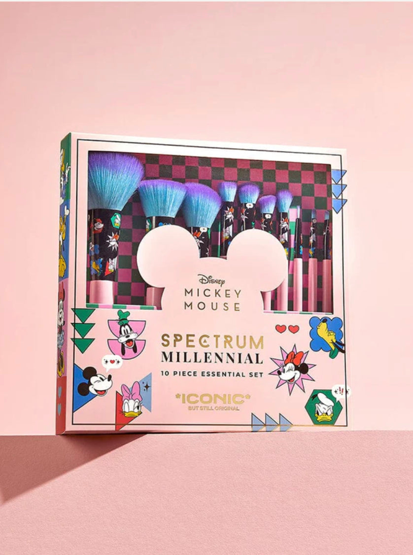 SPECTRUM, Mickey Mouse Iconic 10 Piece Essential Makeup Brush Set