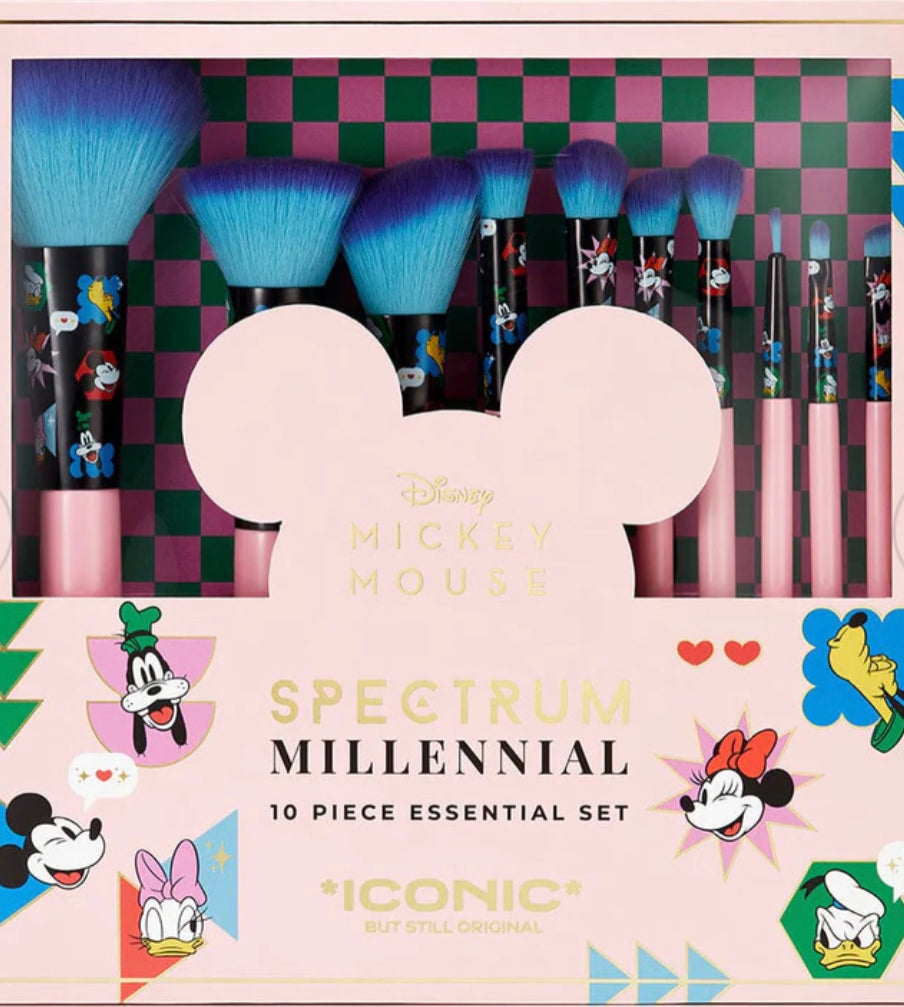 SPECTRUM, Mickey Mouse Iconic 10 Piece Essential Makeup Brush Set