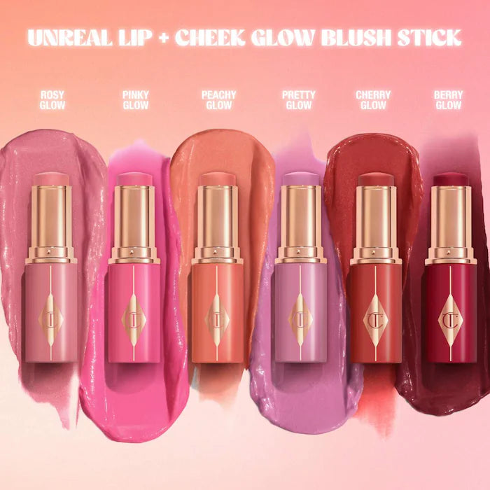Charlotte Tilbury, Unreal Lip + Cheek Glow Blush Stick with Hyaluronic Acid
