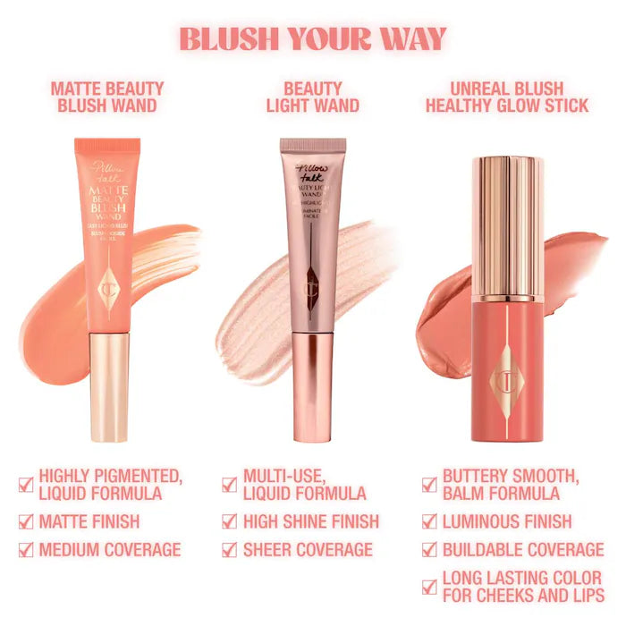 Charlotte Tilbury, Unreal Lip + Cheek Glow Blush Stick with Hyaluronic Acid