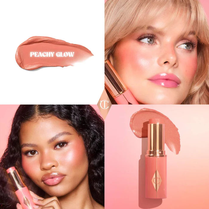 Charlotte Tilbury, Unreal Lip + Cheek Glow Blush Stick with Hyaluronic Acid