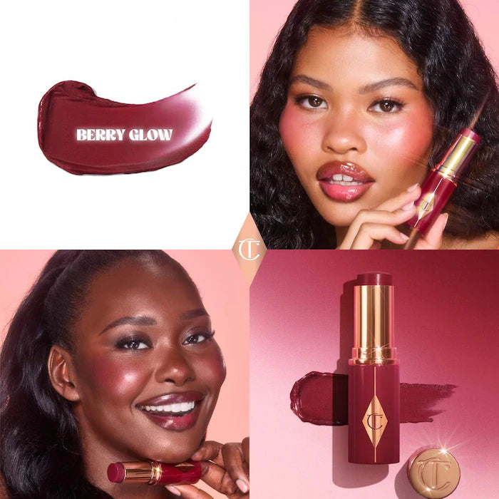 Charlotte Tilbury, Unreal Lip + Cheek Glow Blush Stick with Hyaluronic Acid