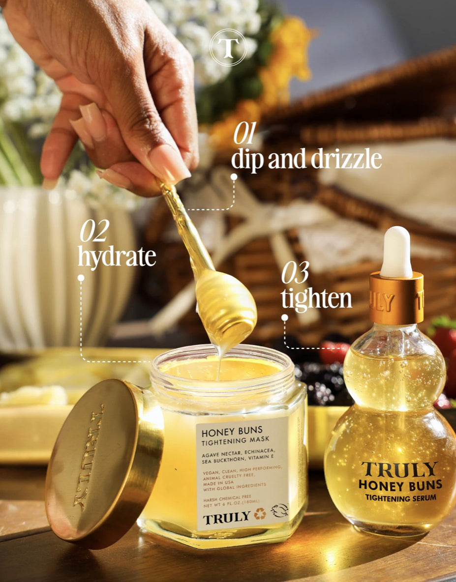 TRULY BEAUTY, Honey Buns Tightening Mask and Serum Set, Agave-Powered Body Care
