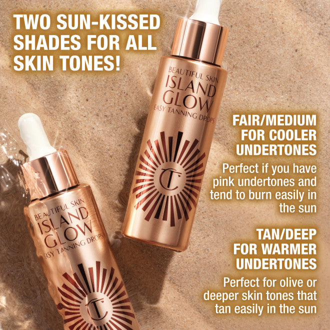 CHARLOTTE TILBURY, NEW! BEAUTIFUL SKIN ISLAND GLOW EASY TANNING DROPS