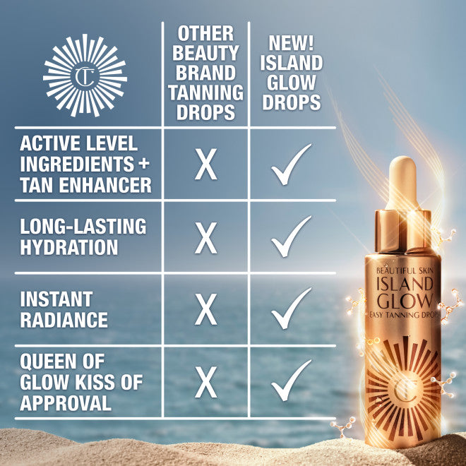 CHARLOTTE TILBURY, NEW! BEAUTIFUL SKIN ISLAND GLOW EASY TANNING DROPS