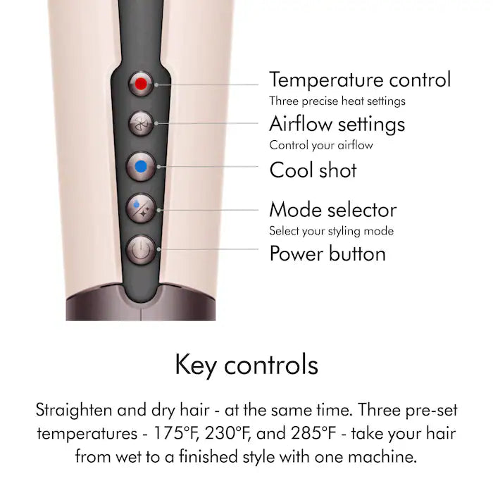 Dyson, Limited Edition Airstrait Wet-to-Dry Straightener in Plum and Copper