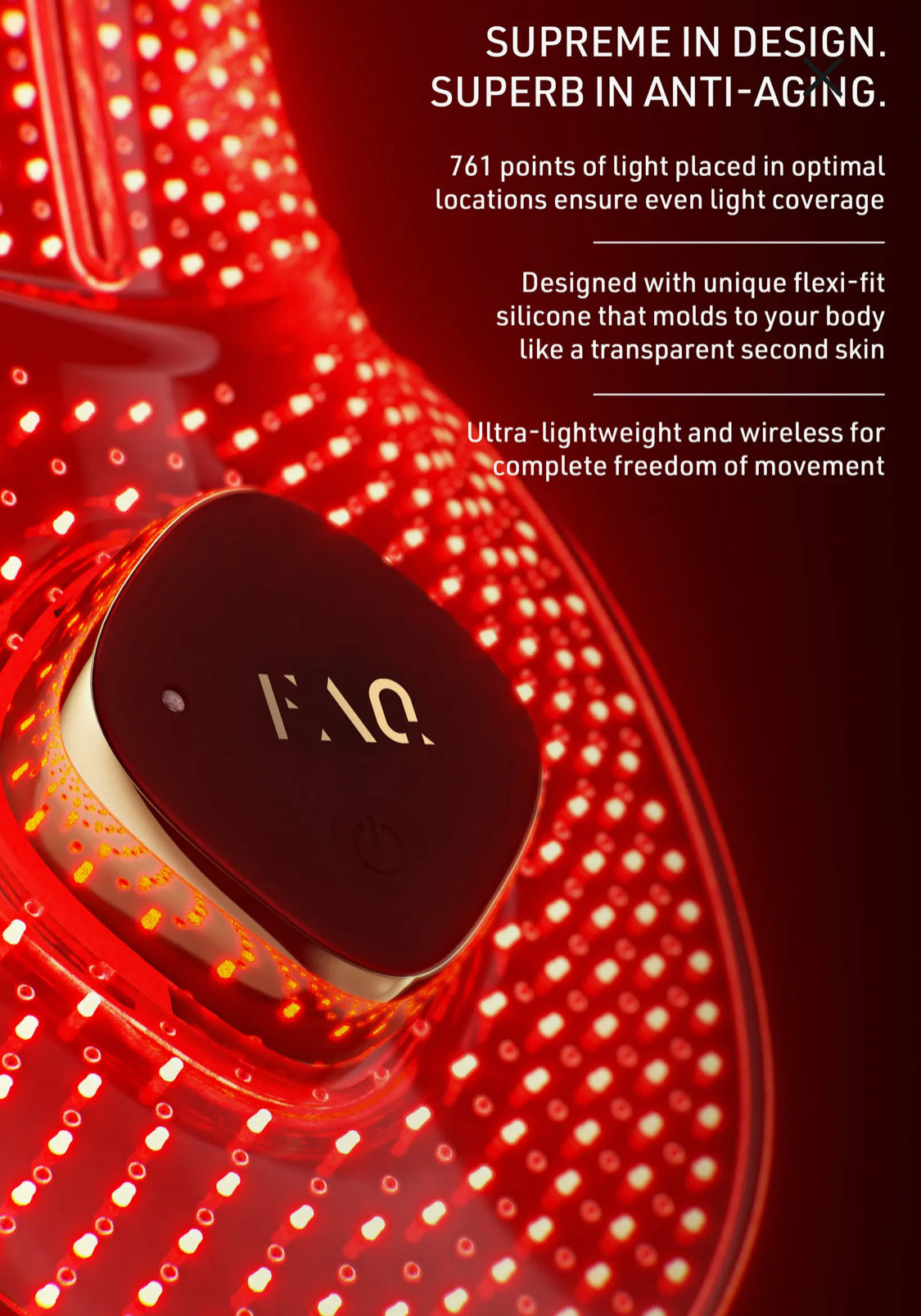 FOREO, FAQ 211 Silicone LED + Near-Infrared Neck & Décolleté Mask