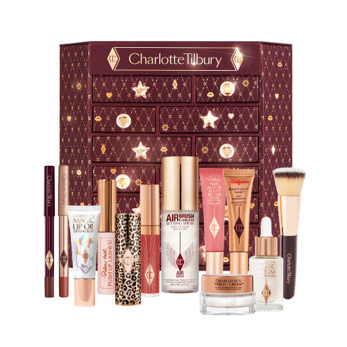 CHARLOTTE TILBURY, NEW! CHARLOTTE'S LUCKY CHEST OF BEAUTY SECRETS, 12 DOOR BEAUTY ADVENT CALENDAR