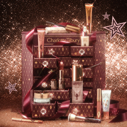 CHARLOTTE TILBURY, NEW! CHARLOTTE'S LUCKY CHEST OF BEAUTY SECRETS, 12 DOOR BEAUTY ADVENT CALENDAR