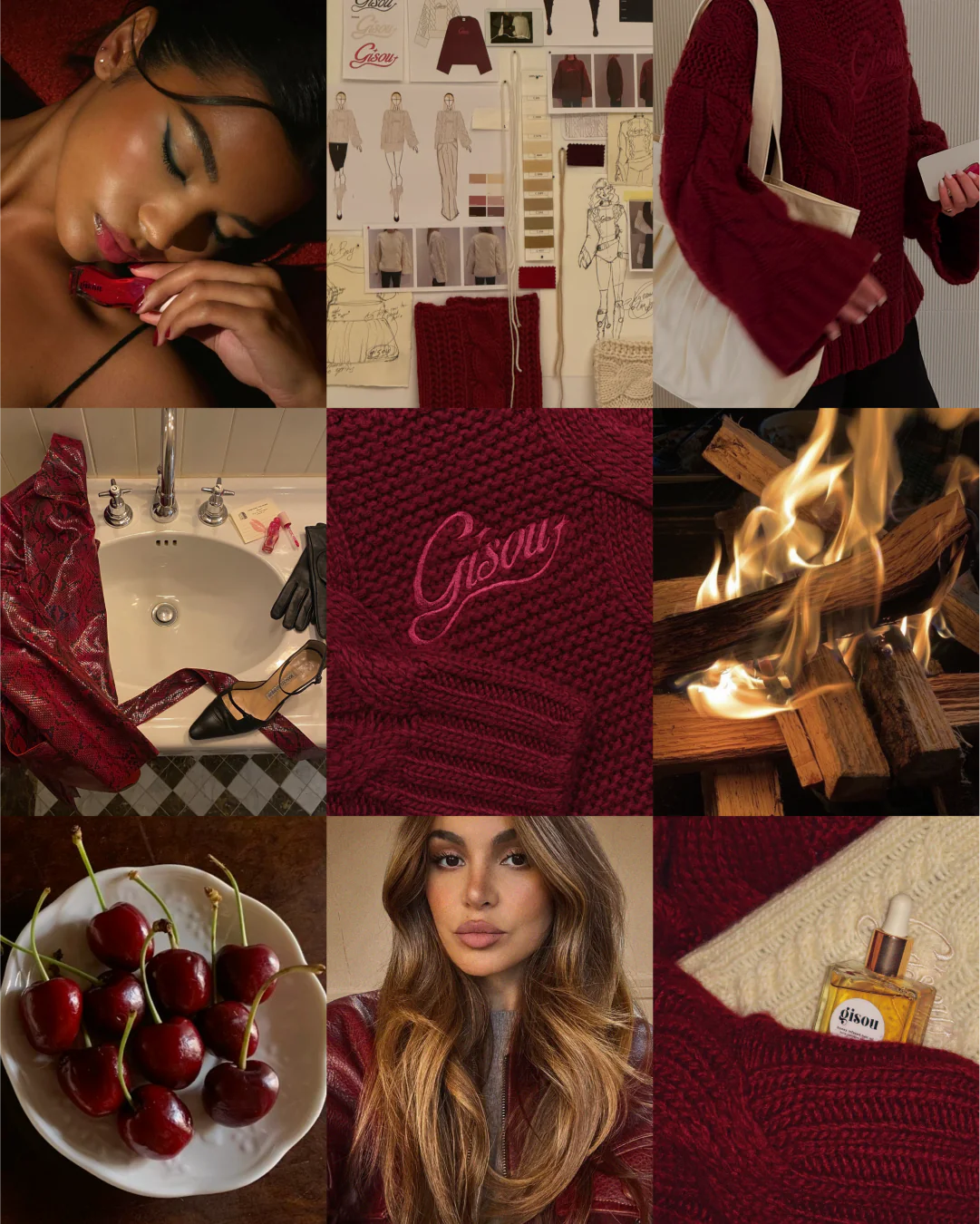 GISOU, The Gisou Holiday Sweater - Cherry, Creme, Para el coleccionista definitivo de Gisou