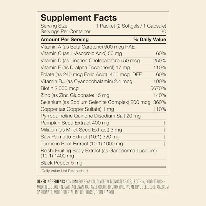 Vegamour GRO+ Advanced Growth Density Supplements for Hair Thinning and Loss