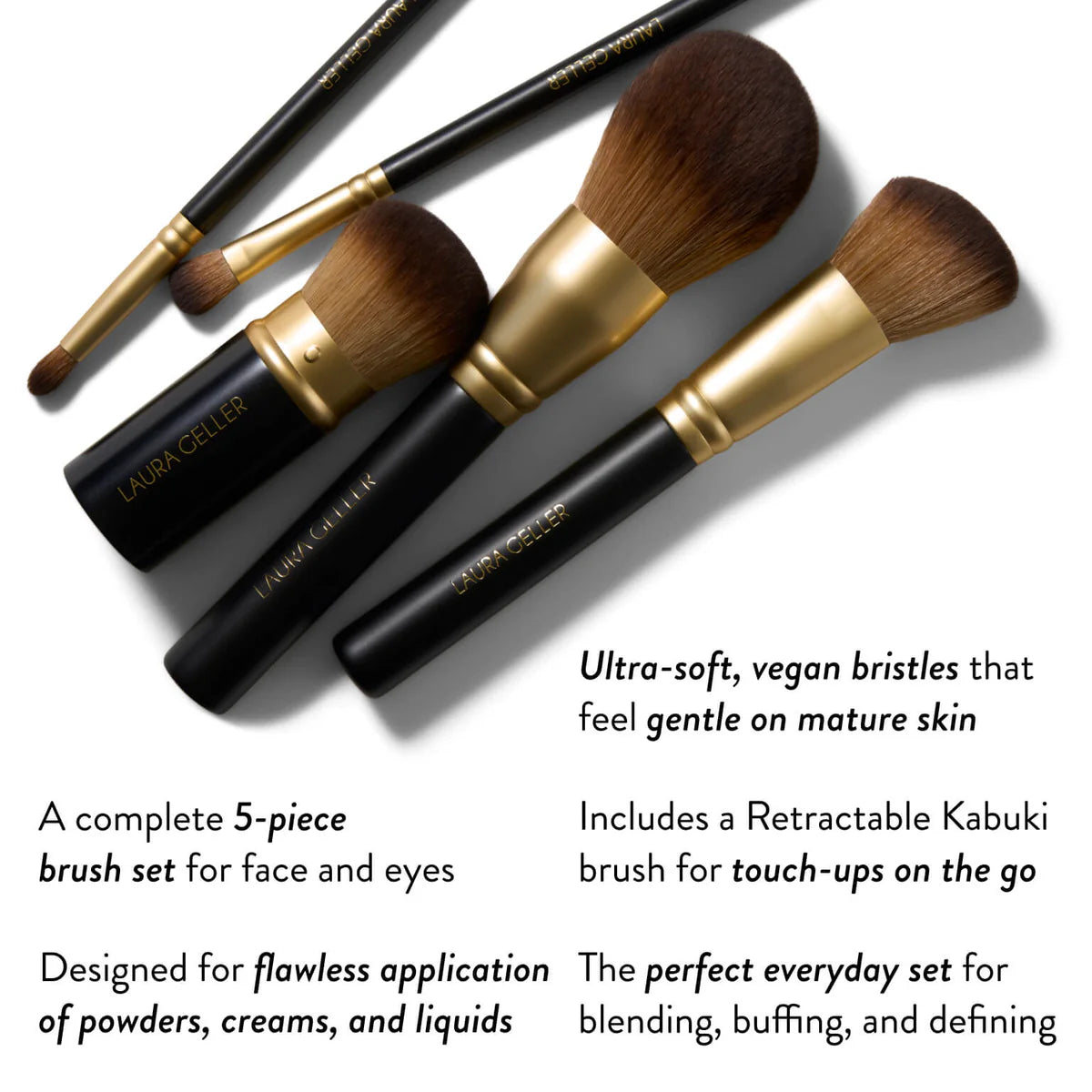 LAURA GELLER, 5PC Full Face Brush Set