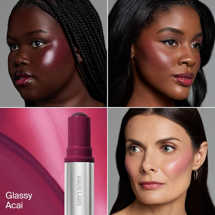 HAUS LABS BY LADY GAGA Color Fuse Longwear Hydrating Glassy Lip + Cheek Blush Balm Stick