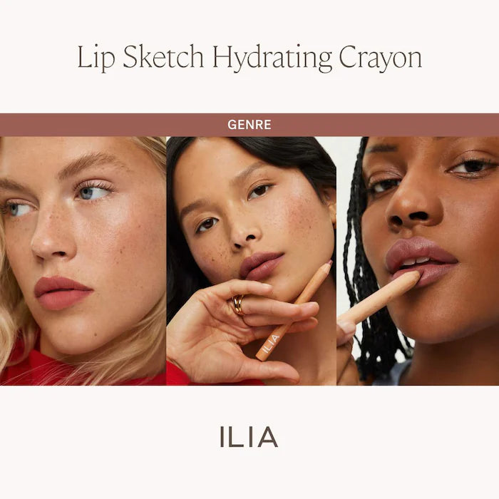 ILIA Lip Sketch Hydrating Lipstick + Lip Liner Crayon