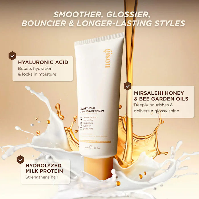 Gisou, Honey Milk 5-in-1 Styling Cream