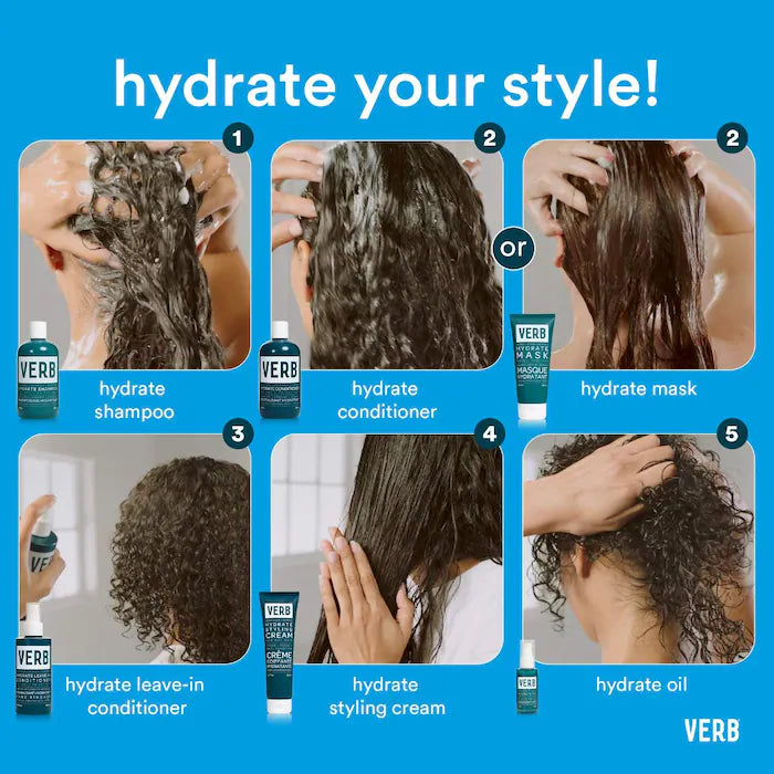 Verb Hydrate Shampoo + Conditioner Jumbo Set for Dry, Frizzy Hair