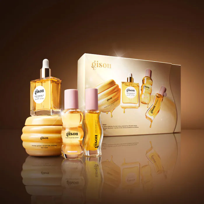 Gisou, Glow All The Way Hair and Lip Gift Set