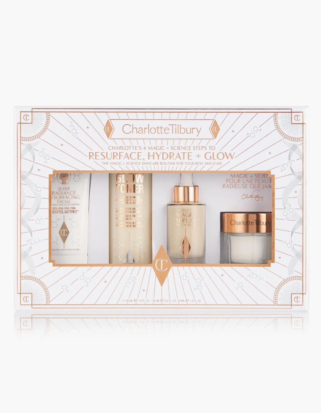 CHARLOTTE TILBURY, Charlotte's 4 Magic + Science Steps to Resurface, Hydrate + Glow Set