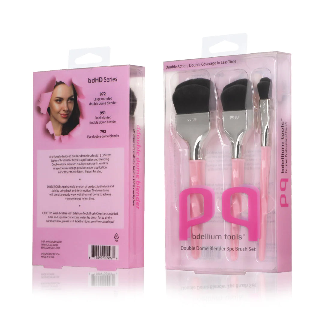 BDELLIUM TOOLS, DOUBLE DOME BLENDER 3PC. BRUSH SET