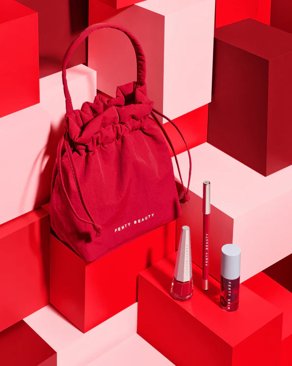 FENTY BEAUTY, CHERRY MOUTH 3-PIECE LIP SET + POUCH