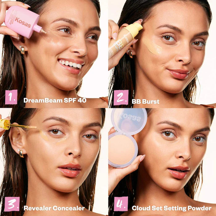 Kosas, DreamBeam Silicone-Free Mineral Sunscreen SPF 40 with Ceramides and Peptides