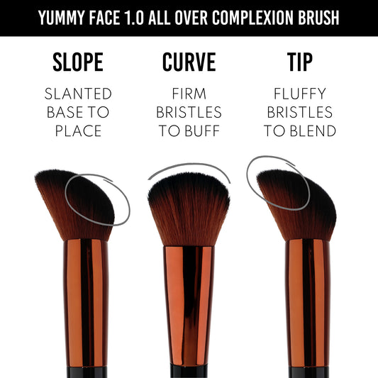 Danessa Myricks Beauty, Yummy Face 1.0 All Over Complexion Brush - For Foundation, Blush, Bronzer & Powder