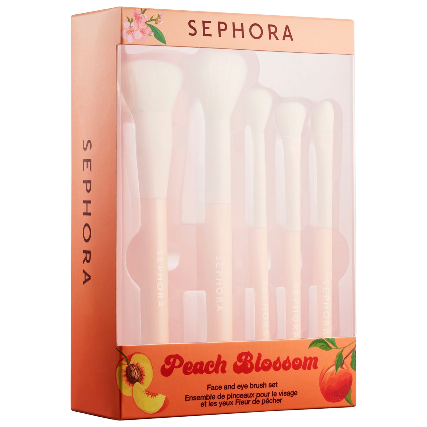 SEPHORA COLLECTION, Peach Blossom Face and Eye Brush Set