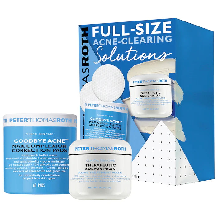 PETER THOMAS ROTH, FULL SIZE ACNE CLEARING SOLUTIONS 2 PIECE ACNE KIT