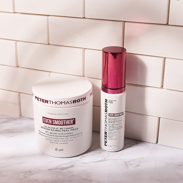 PETER THOMAS ROTH, EVEN SMOOTHER GLYCOLIC RETINOL RESURFACING PEEL PADS