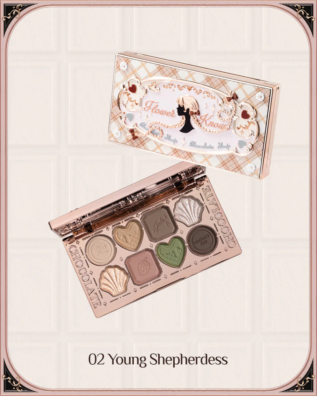 FLOWER KNOWS, CHOCOLATE WONDER-SHOP EIGHT-COLOR EYESHADOW PALETTE