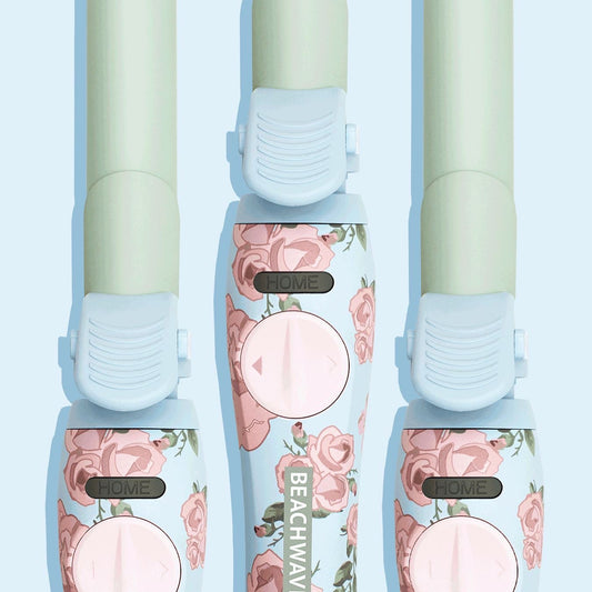 BEACHWAVER, FLORAL BEACHWAVER ROTATING CURLING IRON SAGE SKY