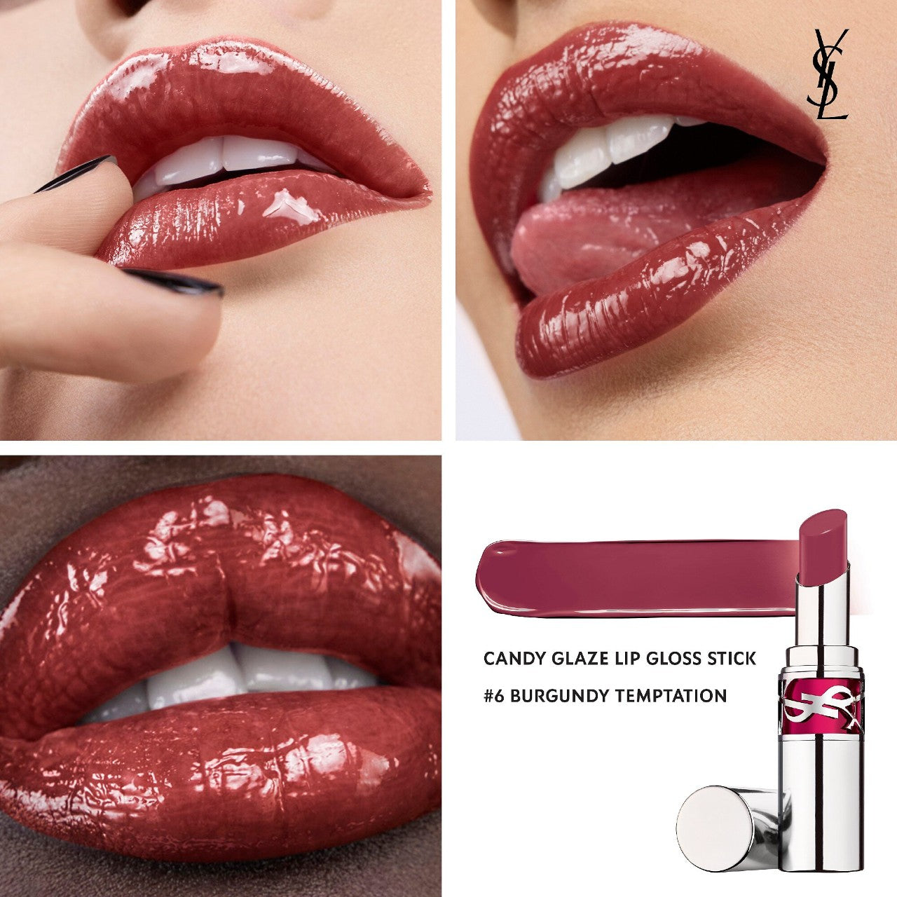 Yves Saint Laurent Candy Glaze Lip Gloss Stick Duo with Hyaluronic Acid