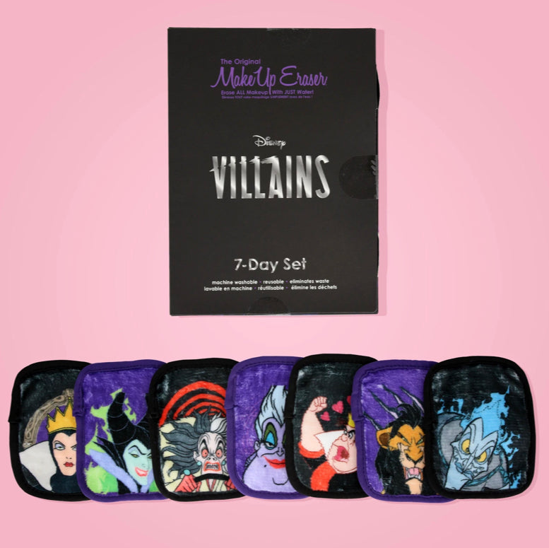 THE ORIGINAL MAKEUP ERASER, DISNEY VILLAINS 7 DAYS SET