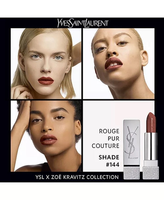 YSL, 2pc ZOÉ KRAVITZ ROUGE PUR COUTURE SATIN LIPSTICK SET