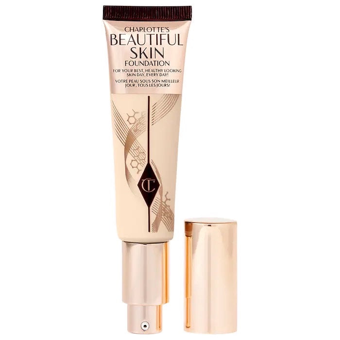 CHARLOTTE TILBURY, NEW RELEASE!!! BEAUTIFUL SKIN MEDIUM COVERAGE LIQUID FOUNDATION WITH HYALURONIC ACID