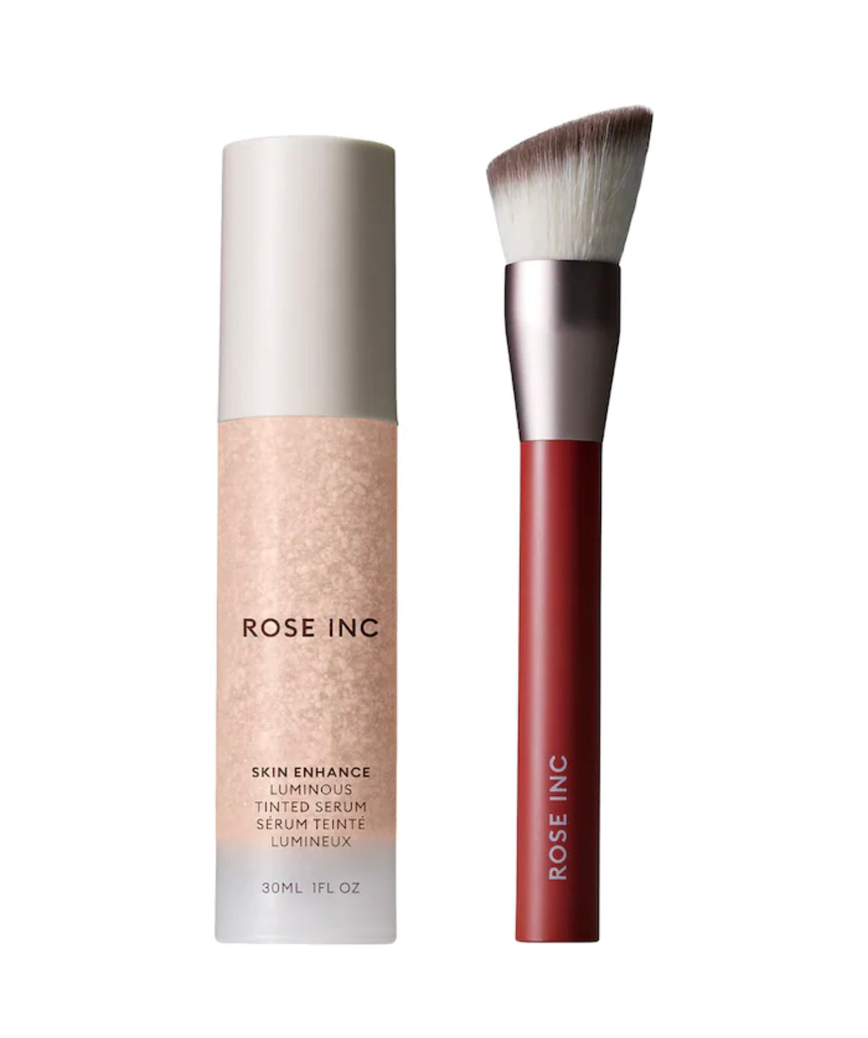 ROSE INC, SKIN ENHANCING DUO, LUMINOUS SKIN TINT & FOUNDATION BRUSH