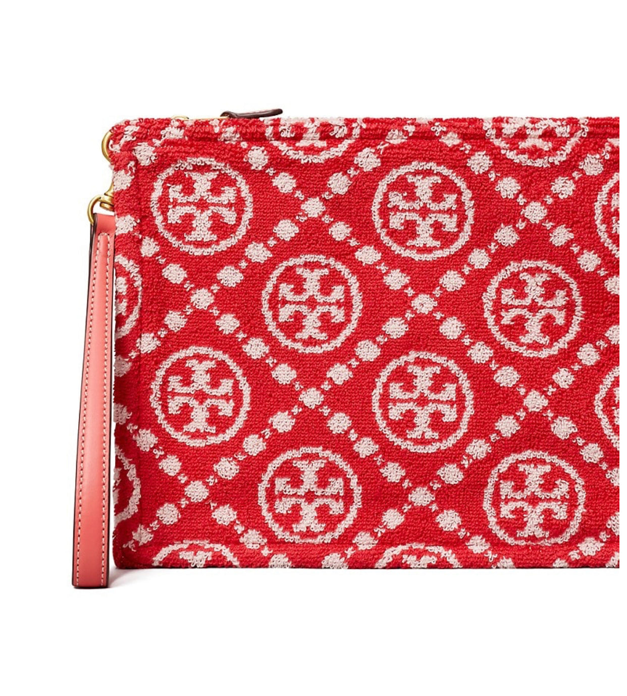 Tory Burch Terry Monogrammed Cosmetic Case