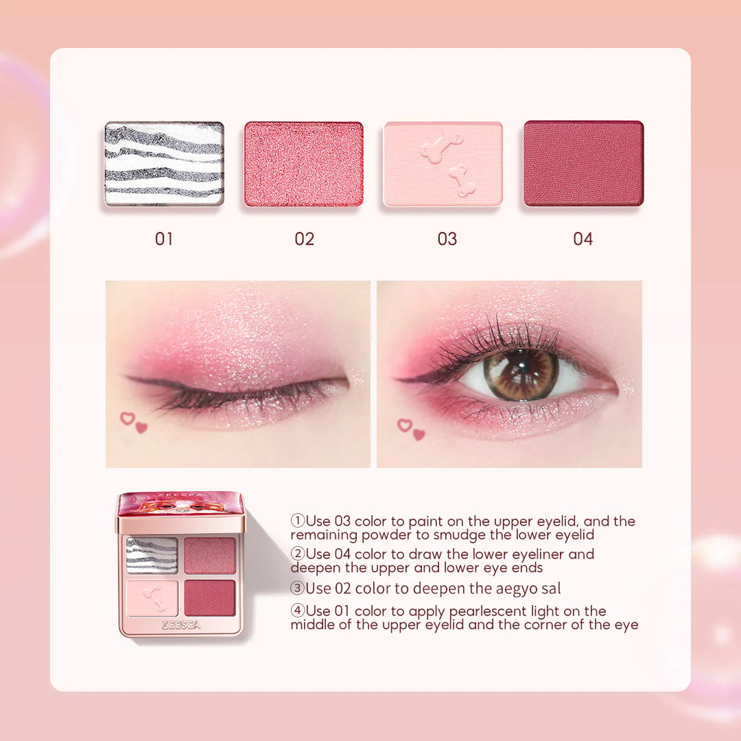 ZEESEA COSMETICS, Cure Puppy Eyeshadow Quad