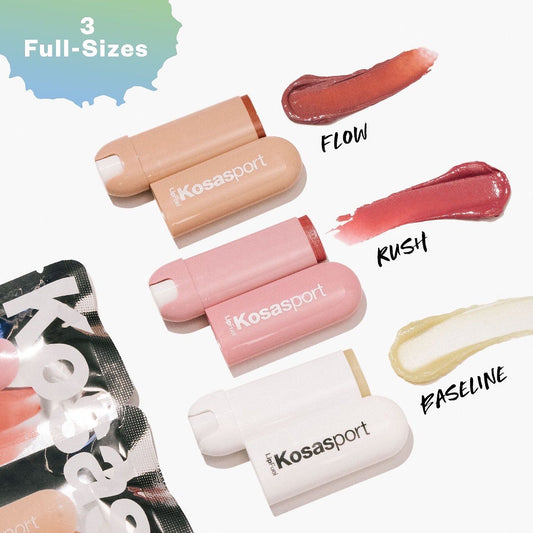 KOSAS, LIPFUEL HYALURONIC LIP BALM WINTER WARMUP SET FULL-SIZE TRIO