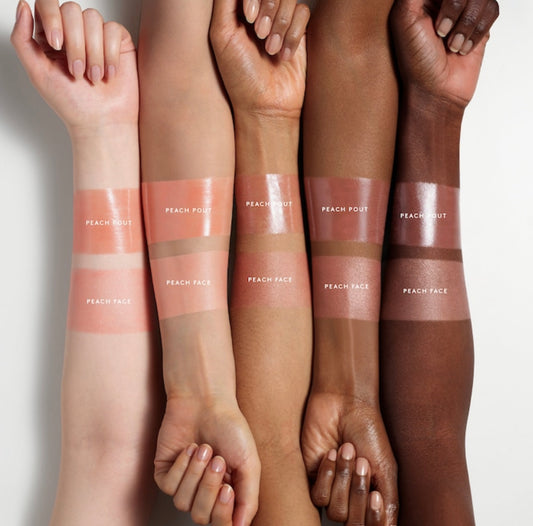 FENTY BEAUTY BY RIHANNA, RESTING PEACH FACE CREAM BLUSH & MINI GLOSS BOMB CREAM DUO