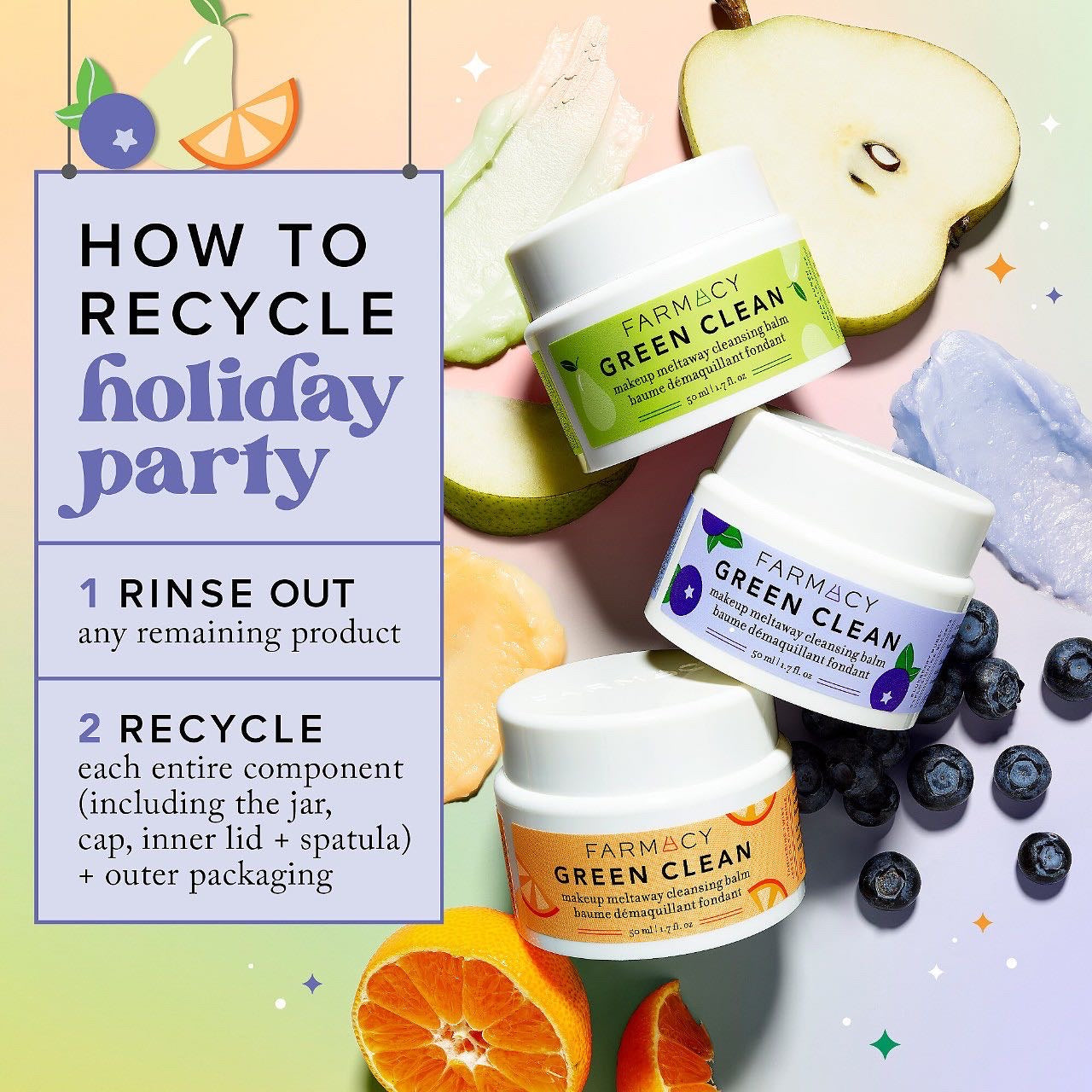 FARMACY, HOLIDAY PARTY GREEN CLEAN TRIO