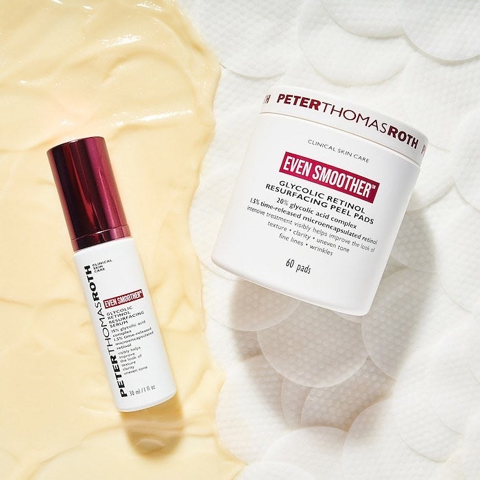 PETER THOMAS ROTH, EVEN SMOOTHER GLYCOLIC RETINOL RESURFACING PEEL PADS
