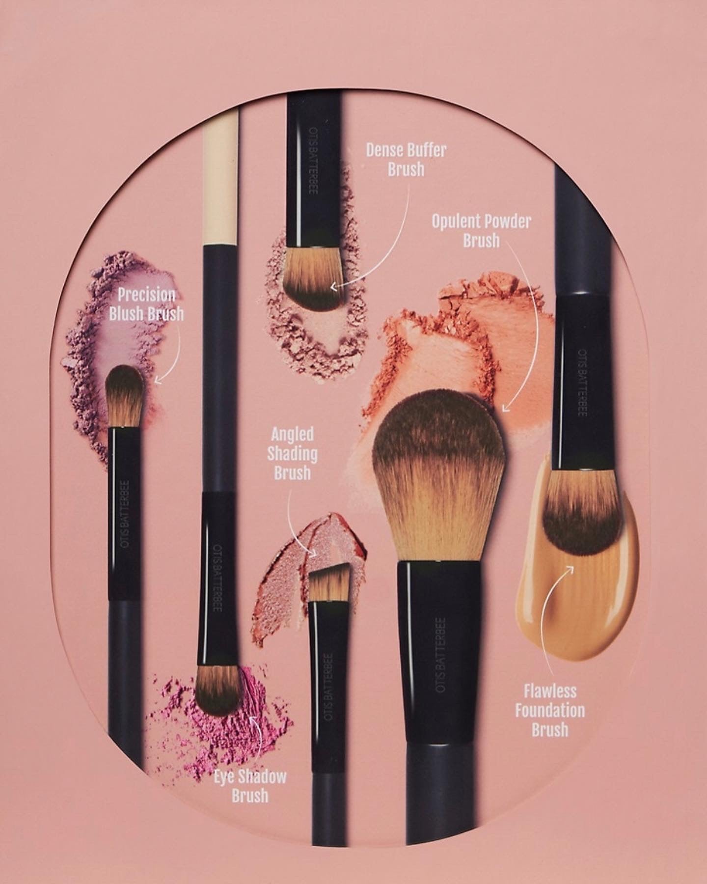 OTIS BATTERBEE, THE TOTAL FACE MAKEUP 6pc BRUSH SET